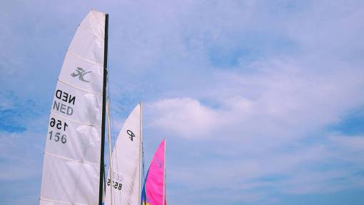 sailboat blue  sky  clouds  sailboats  sunshine  summer  ocean
