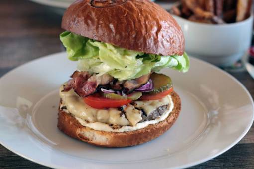 pan bollo hamburguesa deliciosa comida rápida comida hamburguesa