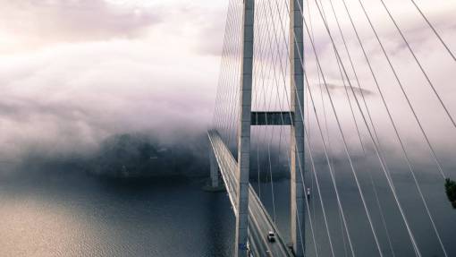 niebla puente arquitectura estructura infraestructura niebla coche transporte
