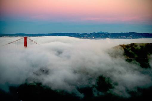 haze bridge  clouds  smoke  fog  haze  sky
