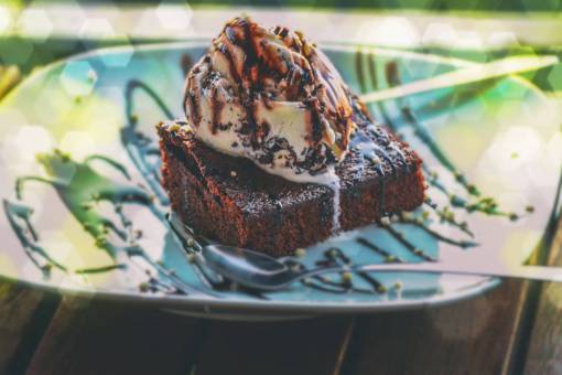heladas brownie pastel chocolate comida postre helado