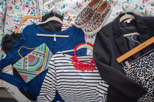 outfit clothing  top  view  flat lay  shoes  shirts  purse