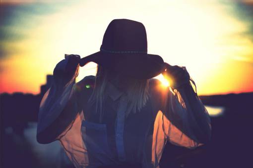 solo ninos nube cielo puesta de sol gente mujer niña sombrero