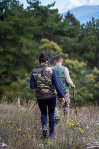 hike couple  hiking  nature  field  grass  trees  forest