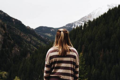 sweater girl  woman  mountains  landscape  nature  outdoors  adventure