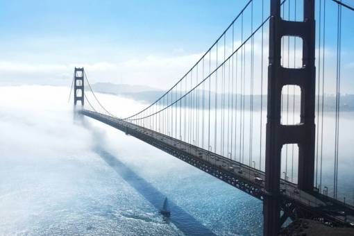 sailboat Golden Gate Bridge  San Francisco  bay  architecture  sea  water  sailboat