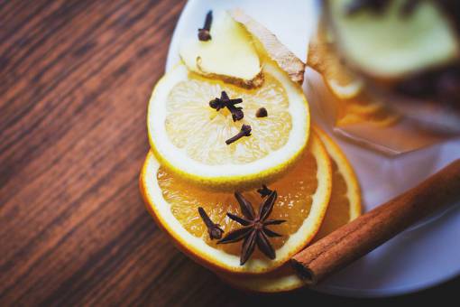 cane lemon  slices  cinnamon  food
