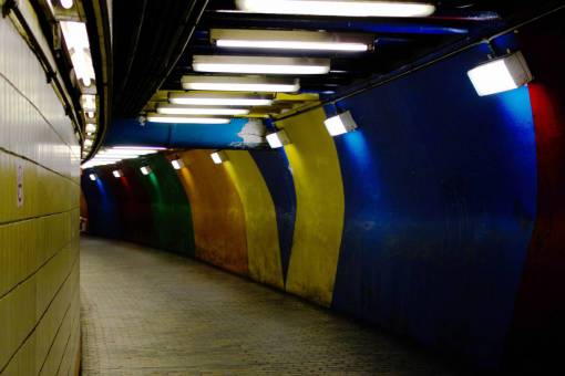 station metro  subway  tunnel  underground  transport  colorful  city
