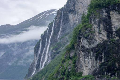 hike nature  landscape  mountain  fog  clouds  sky  grass