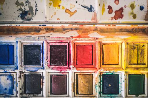 artista Paleta de colores de pintura artista de arte diseñador color de agua