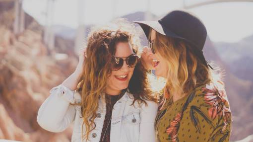 sunglasses people  girls  women  friends  smile  laugh  happy