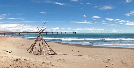muelle muelle océano horizonte mar agua puente cielo