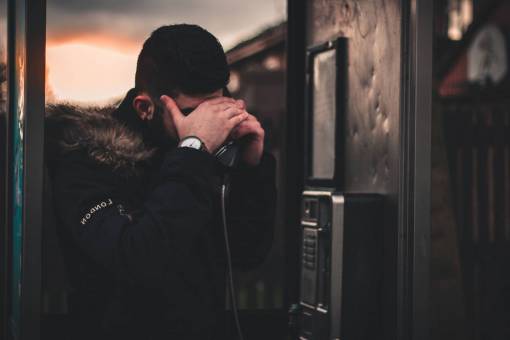 telephone private  phone  call  man  person  male  people