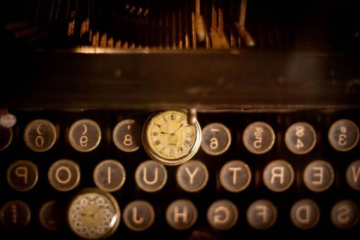 old typewriter  letters  clock  time  vintage  oldschool
