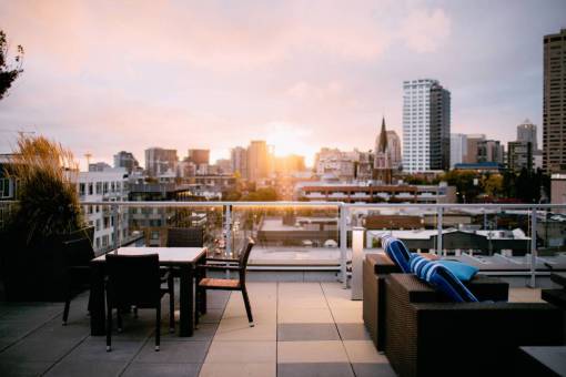 roof urban  city  buildings  skyline  apartment  rooftop  sun