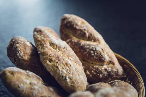 wheat whole wheat  bread  loaf  basket  food
