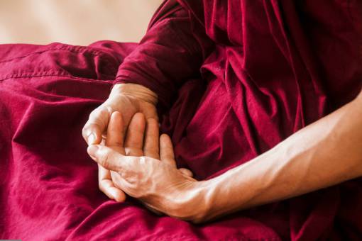 buddhist buddhist monk meditating