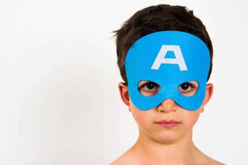 kids Child dressed as super hero