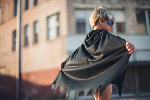 kids Child dressed as super hero