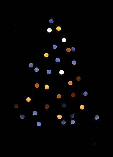 diciembre árbol de navidad, superposición, fondo negro