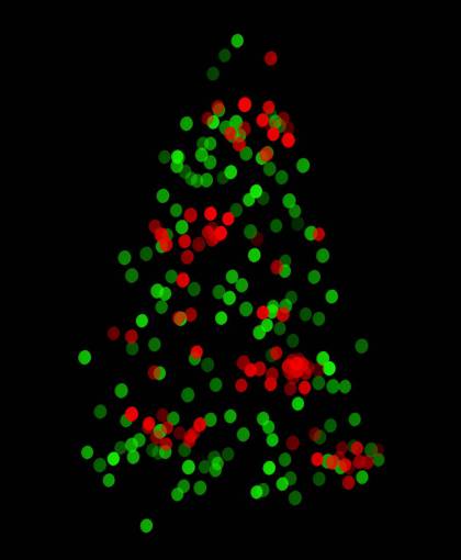 diciembre árbol de navidad, superposición, fondo negro