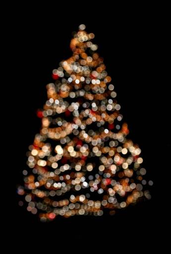 vacaciones árbol de navidad, superposición, fondo negro