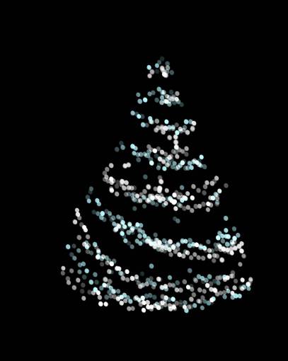 diciembre árbol de navidad, superposición, fondo negro