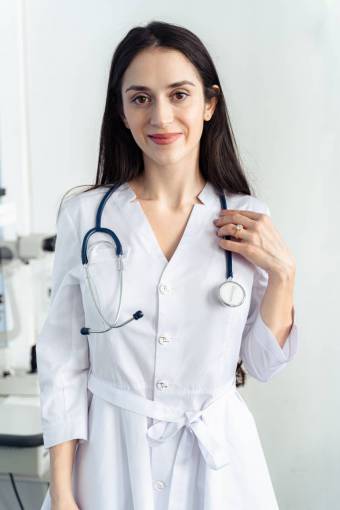 medicine Doctor woman staring at camera