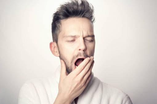 energy Portrait of a man yawning
