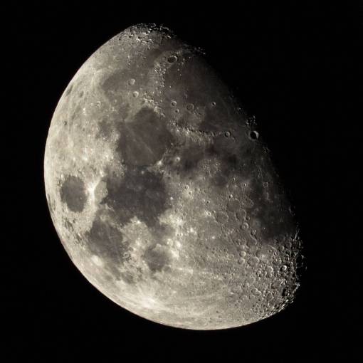 silhouette The moon in the night sky