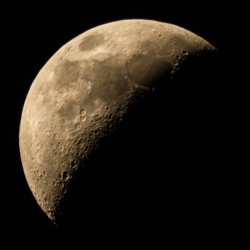 silhouette The moon in the night sky