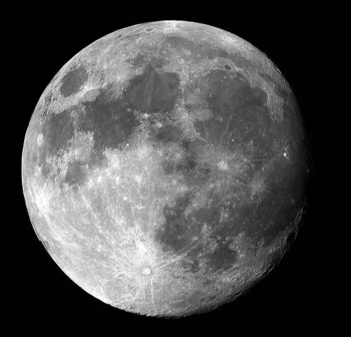 silhouette The moon in the night sky