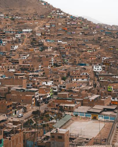 peru Pueblos jóvenes o Pueblo Joven en Lima, Perú