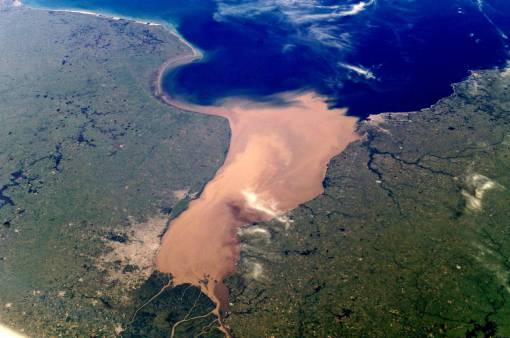 aerial Aerial View of Rio de la Plata River in Buenos Aires, Argentina