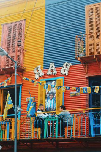 sightseeing Caminito at La Boca neighborhood in Buenos Aires City