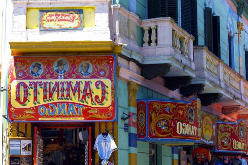 sightseeing Caminito at La Boca neighborhood in Buenos Aires City