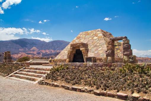 desert-area Pucara de Tilcara Ruins in Jujuy Province, Argentina