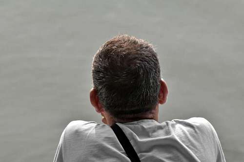 24-hrs alone  man  think  water  lake  river 