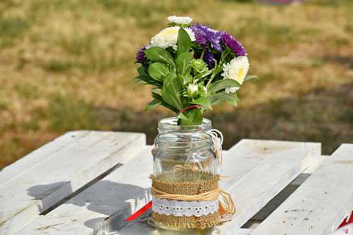 desk flower vase nature bouquet jar season flora outdoors