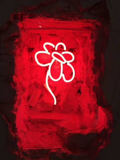 sign illustration backgrounds decoration clover;neon;sign;red abstract