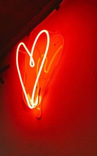 simbolo neón; corazón abstracto amor fondos iluminado romance equipo de iluminación