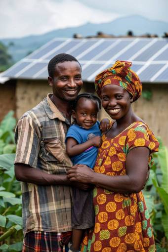 love African Family Looking at Camera Smiling – Love, Togetherness, and Happiness