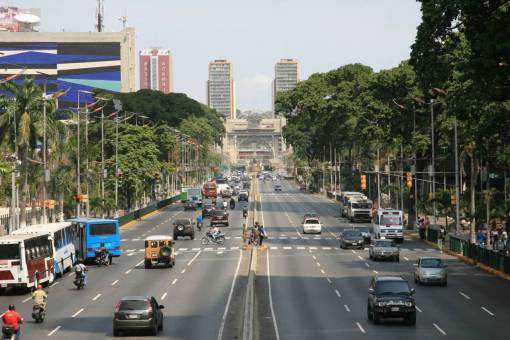 avenue City of Caracas in Venezuela