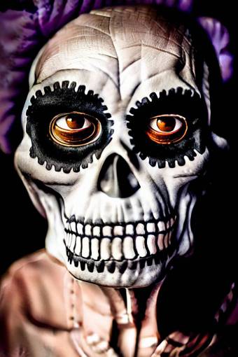 bone death halloween Day of the Dead;skull;painted face human skull spooky human skeleton horror