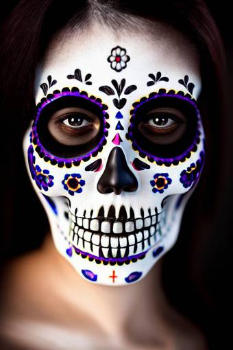 halloween muerte mujeres retrato cráneo humano rostro humano día de los muertos; cráneo; cara pintada halloween