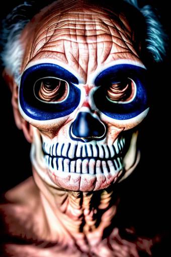 horror cráneo humano halloween hombres espeluznante día de los muertos; cráneo; cara pintada cara humana muerte