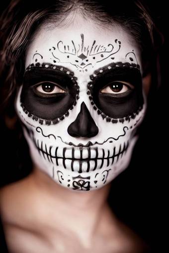 halloween una persona cara humana halloween dia de los muertos;calavera;cara pintada retrato mujer espeluznante