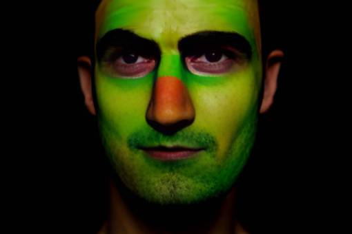 one person men portrait human face soccer;fan;brazil;painted;face caucasian ethnicity adult