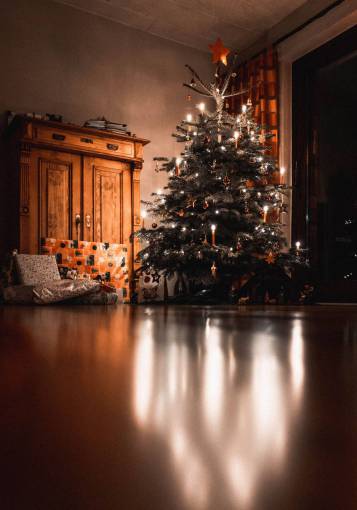 tarjeta árbol de Navidad