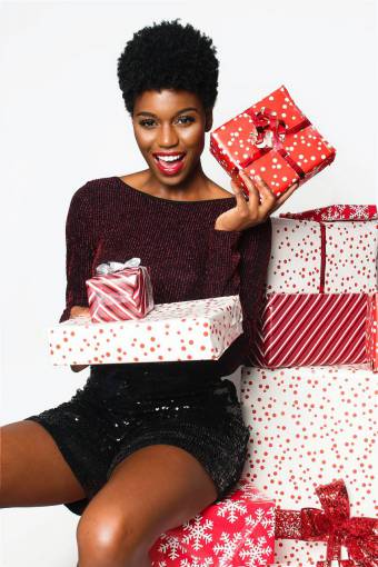 Woman at Christmas 
